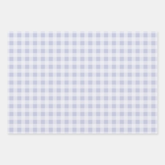 Rustic Cool Periwinkle Gray Gingham Inpakpapier Vel (Voorkant)