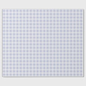 Rustic Cool Periwinkle Gray Gingham Wrapping Paper Cadeaupapier (Vlak)