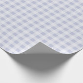 Rustic Cool Periwinkle Gray Gingham Wrapping Paper Cadeaupapier (Hoek)