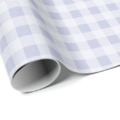 Rustic Cool Periwinkle Gray Gingham Wrapping Paper Cadeaupapier (Rol Hoek)