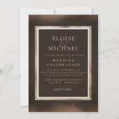 Rustic Copper Brown Wedding Kaart (Voorkant)