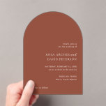 Rustic Copper Editorial Modern Wedding Acryl Uitnodigingen<br><div class="desc">This design is part of a simple and modern editorial wedding invitation suite in a rustic shade of copper.</div>