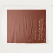 Rustic Copper Editorial Modern Wedding Backdrop Wandkleed (Voorkant (horizontaal))