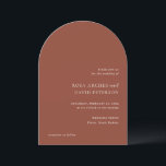 Rustic Copper Editorial Modern Wedding Kaart<br><div class="desc">This design is part of a simple and modern editorial wedding invitation suite in a rustic shade of copper.</div>