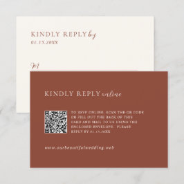 Rustic Copper Editorial Modern Wedding RSVP Kaartje