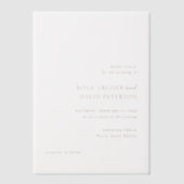 Rustic Copper Editorial Modern Wedding Vellum Uitnodigingen (Voorkant)