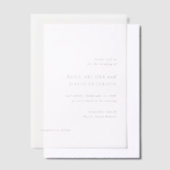 Rustic Copper Editorial Modern Wedding Vellum Uitnodigingen (Offset)