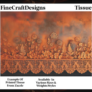 Rustic Copper & Lace Bloemendecoratiepaneel EJ7 De Tissuepapier