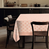 Rustic Coral Grey Plaid tafelkleed voor evenemente