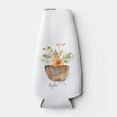 Rustic Coral Painted Flowers Flesjeskoeler (Voorkant)