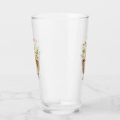 Rustic Coral Painted Flowers Glas (Rechts)