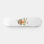 Rustic Coral Painted Flowers Persoonlijk Skateboard (Horizontaal)