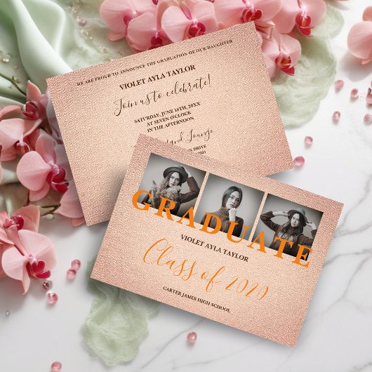 Rustic Coral Stof Effect 3 Multi Foto's Grad