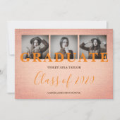 Rustic Coral Stof Effect 3 Multi Foto's Grad (Voorkant)