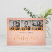 Rustic Coral Stof Effect 3 Multi Foto's Grad (Staand voorkant)
