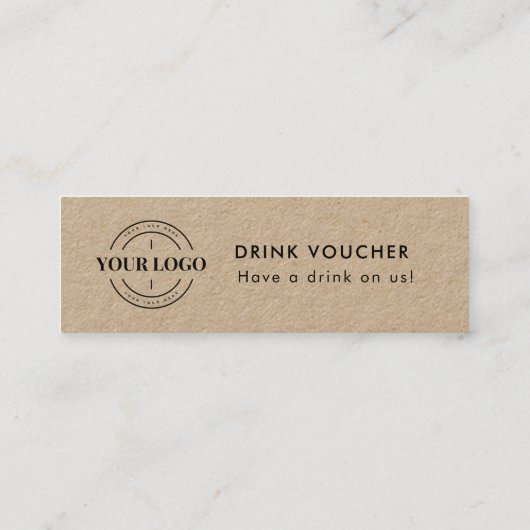 Rustic Corporate Event Logo Voucher Ticket (Achterkant)