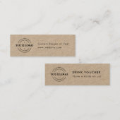 Rustic Corporate Event Logo Voucher Ticket (Voorkant / Achterkant)