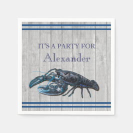 Rustic Costal Nautical Navy Blue Gray wood Napkins Servet