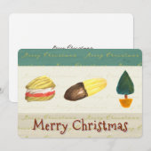 Rustic Cosy Biscuits Cookies Christmas Flat Feestdagenkaart (Voorkant / Achterkant)