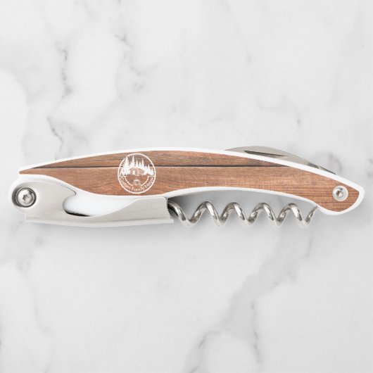 Rustic Cottage Cabin Barn | Custom Family Name Kurkentrekker (Voorkant)