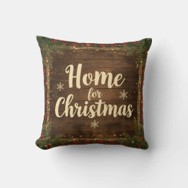 Rustic Cottage Christmas Throw Pillow | Cozy Kussen