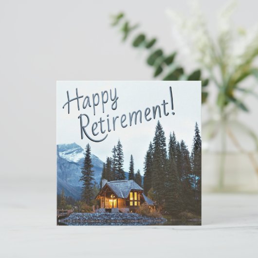 Rustic Cottage - Happy Retirement Party - Kaart (Staand voorkant)