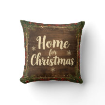 Rustic Cottage Kerst Kussen | Gezellig