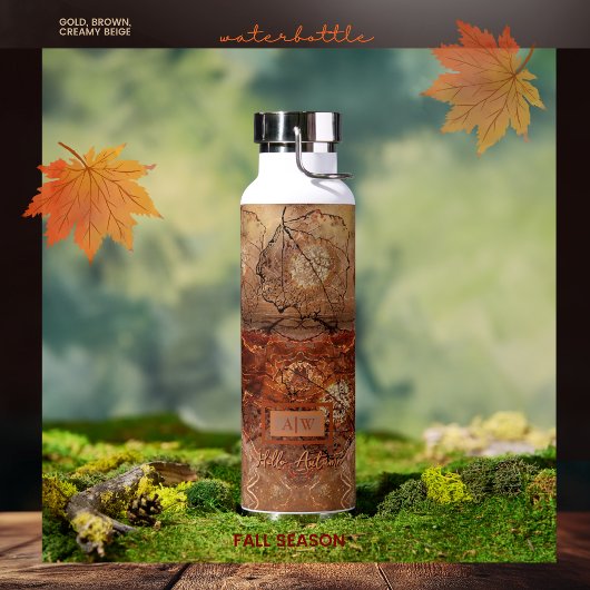 Rustic Cottage Koper Bruin Abstract Waterfles