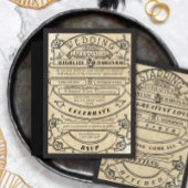 Rustic Cottcore Typography Ticket Wedding Kaart