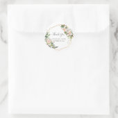 Rustic Cotton Blush Rozen Eucalyptus Bedankt Ronde Sticker (Tas)