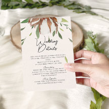 Rustic Cotton Greenery Wedding Details