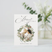 Rustic Cotton Pine Cone kerstfoto Wreater  Briefkaart (Staand voorkant)
