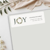 Rustic Cotton Pine Joy Kerstmis Wreatadres Etiket