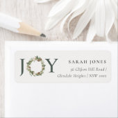 Rustic Cotton Pine Joy Kerstmis Wreatadres Etiket (Insitu)