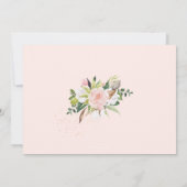 Rustic Cotton Roos Magnolia Rehearsal Dinner Kaart (Achterkant)