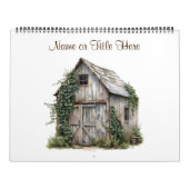 Rustic Country 12 verschillende schuren gepersonal Kalender (Hoes)