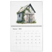 Rustic Country 12 verschillende schuren gepersonal Kalender (Feb 2026)