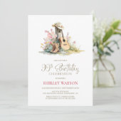 Rustic Country 90th Birthday Party Kaart (Staand voorkant)