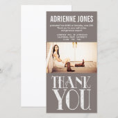 Rustic Country Afstuderen Foto Bedankkaart (Voorkant / Achterkant)