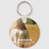 Rustic Country Afstuderen Foto Klasse 20XX Sleutelhanger (Voorkant)