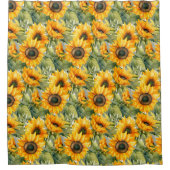 Rustic Country Americana Sunflower Shower Curtains Douchegordijn (Voorkant)