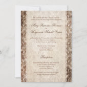 Rustic Country Antler + Lace Wedding Invitations Kaart (Voorkant)