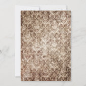 Rustic Country Antler + Lace Wedding Invitations Kaart (Achterkant)