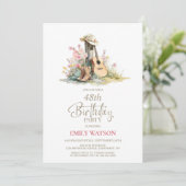 Rustic Country Any Age Birthday Party Kaart (Staand voorkant)