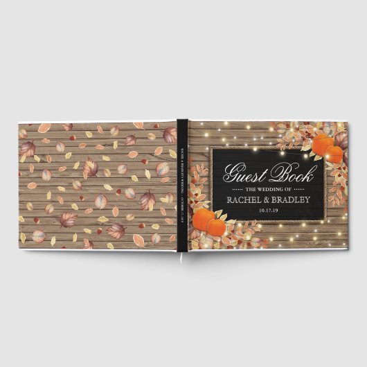 Rustic Country Autumn Fall Wedding Gastenboek (Volledig)