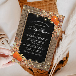 Rustic Country Autumn Herfst Baby shower Kaart