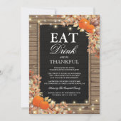 Rustic Country Autumn Herfst Harvest Thanksgiving Kaart (Voorkant)