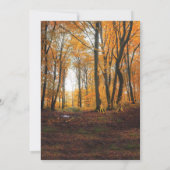 Rustic Country Autumn Herfst Woodland Wedding Kaart (Achterkant)