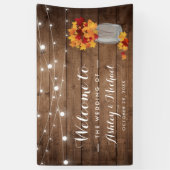 Rustic Country Autumn laat strijkveldenweddenschap Spandoek (Verticaal)
