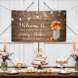 Rustic Country Autumn laat strijkveldenweddenschap Spandoek